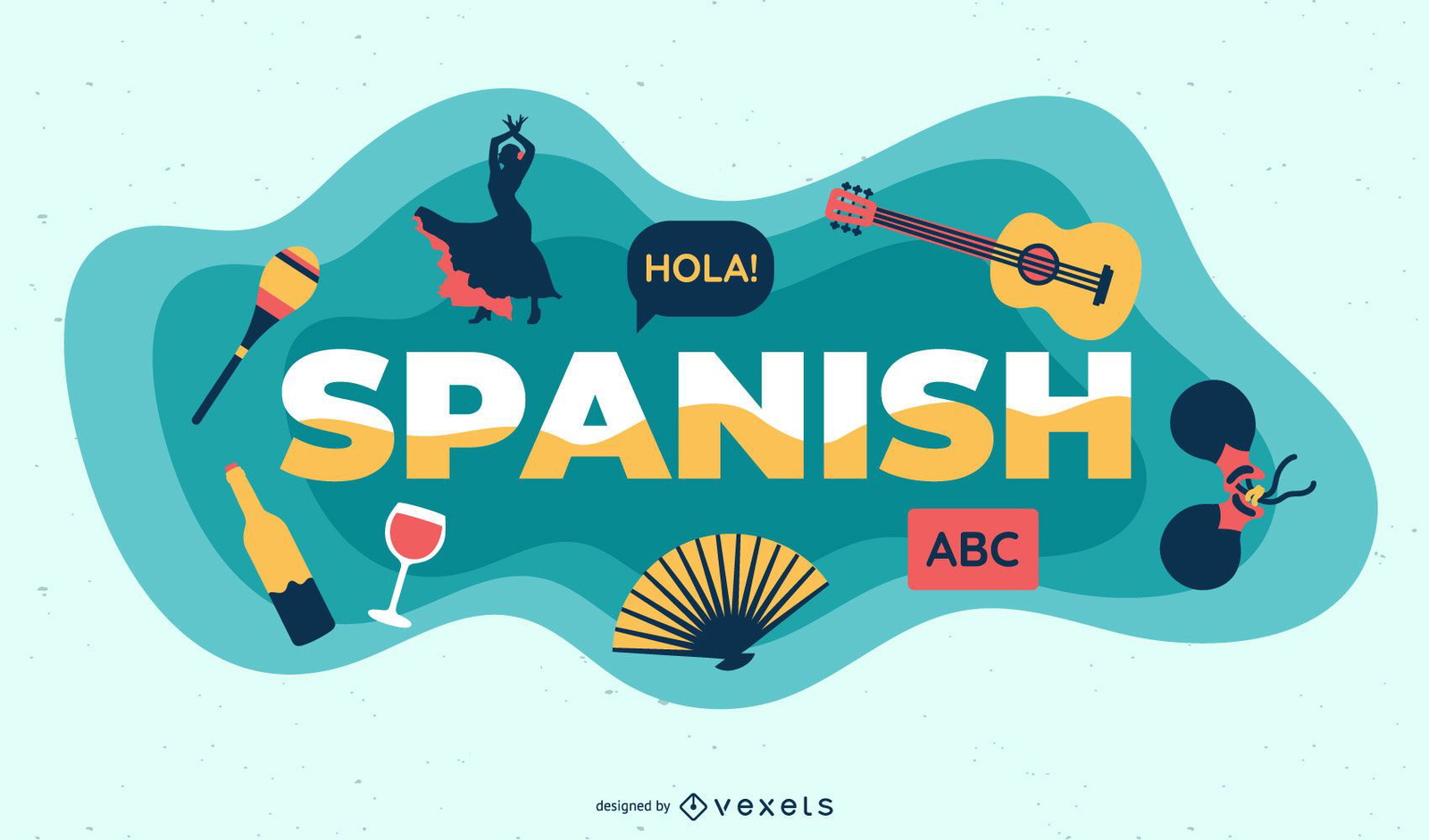 spanish-subject-illustration-vector-download