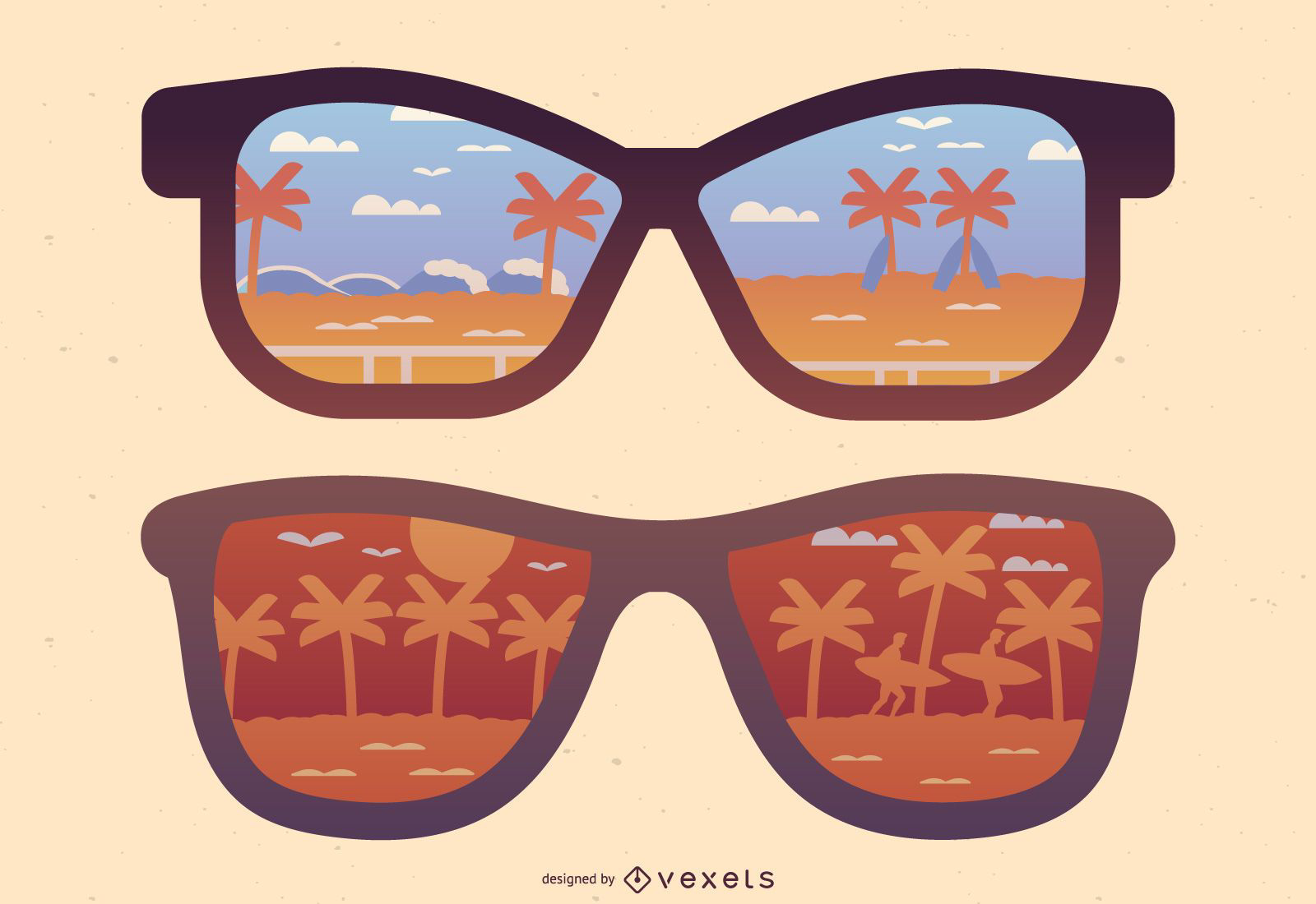 Hand Drawn Beach Woods Reflection Black Sunglasses,wood Logo,forest PNG  Free Download And Clipart Image For Free Download - Lovepik | 380131833