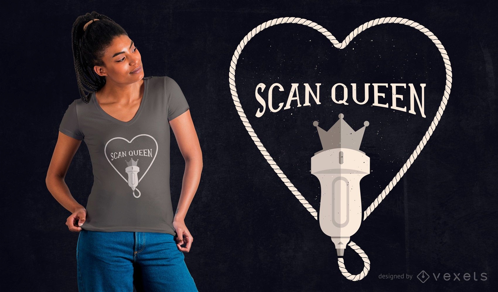 Scan Ultrasound Funny T-shirt Design Vector Download