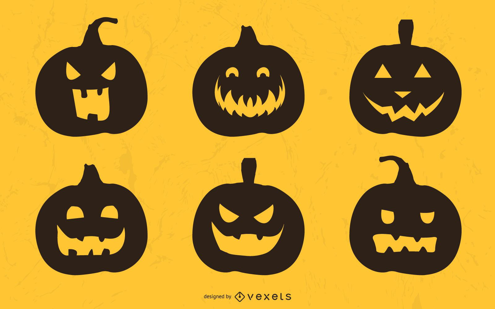 Halloween pumpkin faces generator. Vector cartoon pumpkin with