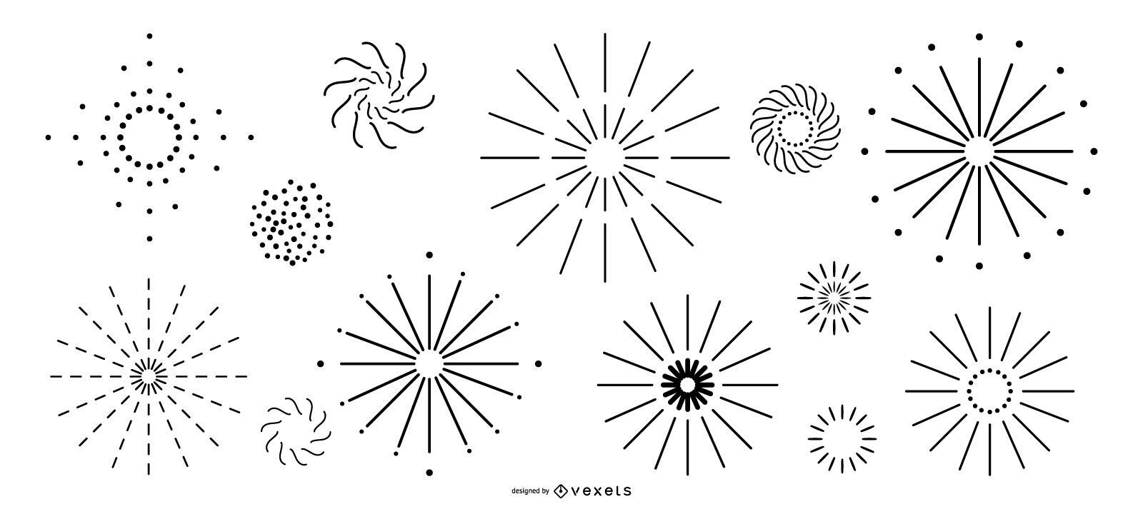 Vetores de Fogos De Artifício Fogos De Artifício De Desenho Ou Rabisco  Ilustração De Fogos De Artifício Fogo De Artifício Minimalista Ou Mínima  Simples Uma Linha Dot Vetoriais Desenho Uma Cor De