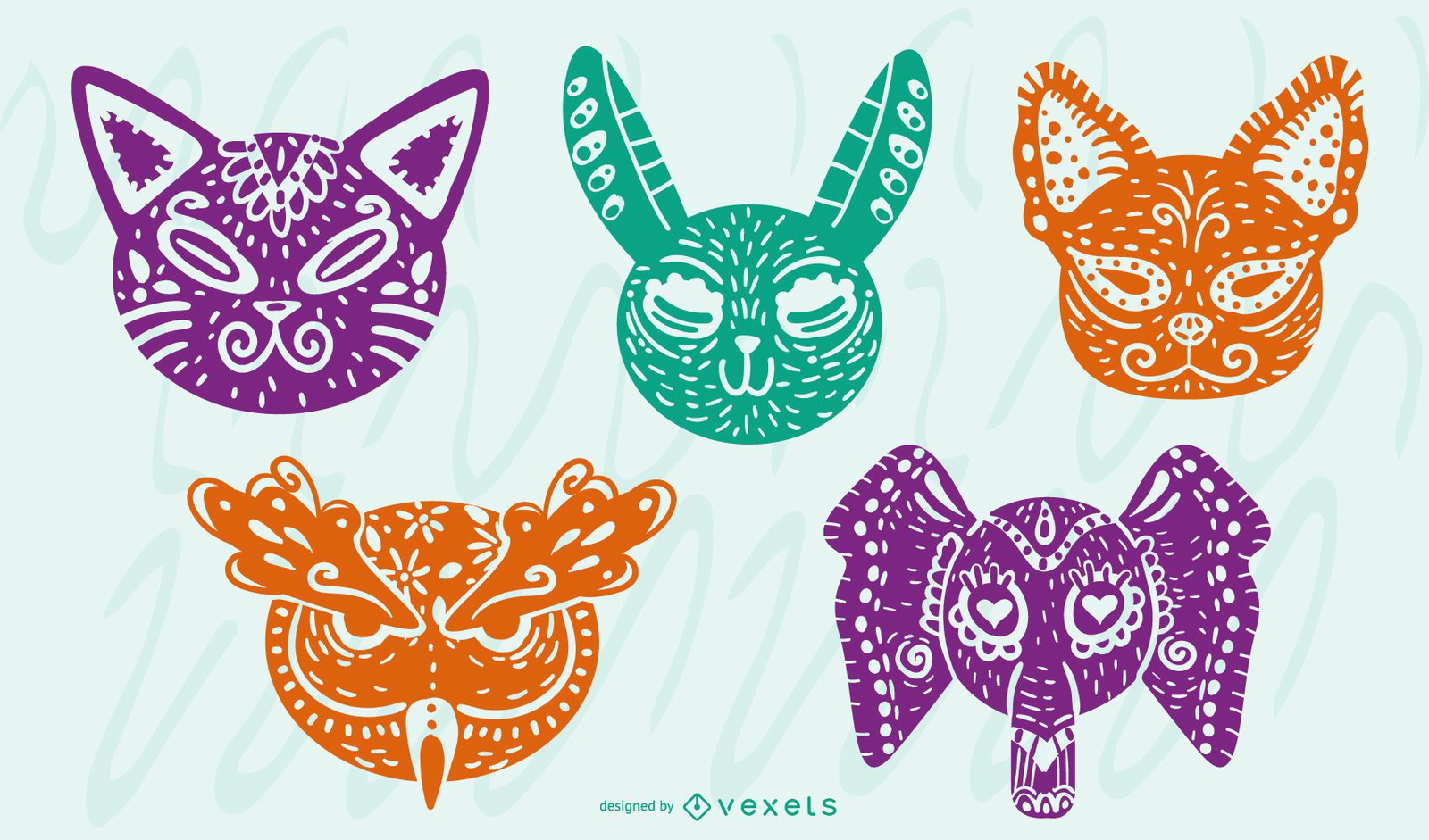 Descarga Vector De Conjunto De Diseño De Colores De Animales Alebrije Descarga Vector De Conjunto De Diseño De Colores De Animales Alebrije