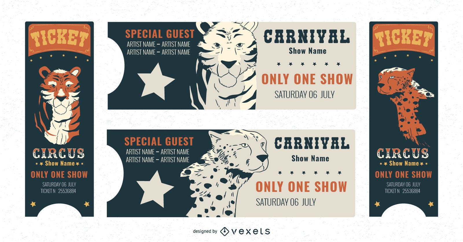 vintage carnival ticket template