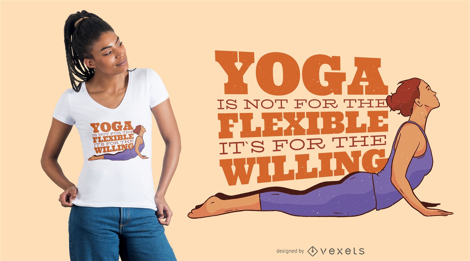 Yoga Quote Woman T-shirt Design Vector Download