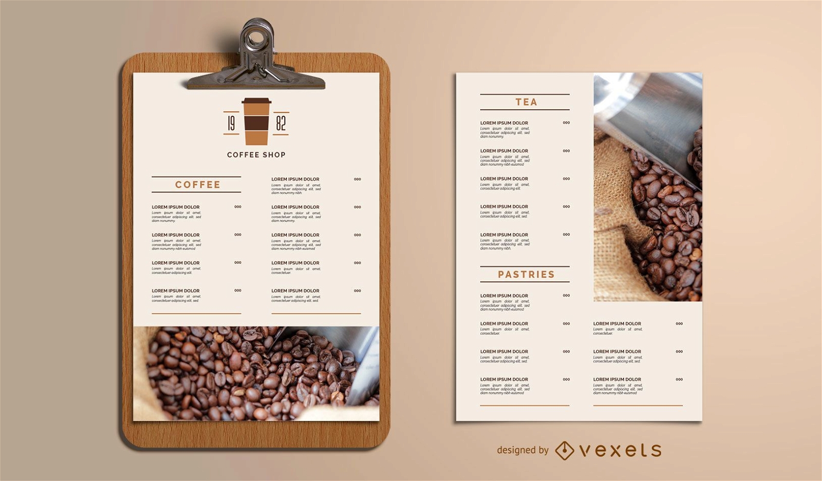 coffee shop menu templates