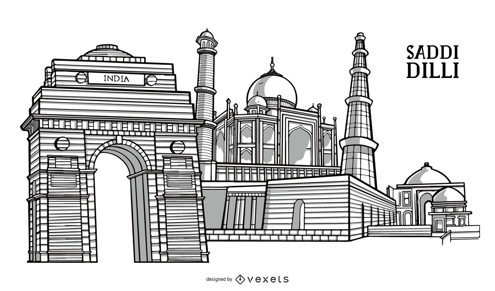 140+ New Delhi Skyline Illustrations, Royalty-Free Vector Graphics & Clip  Art - iStock | New delhi skyline night