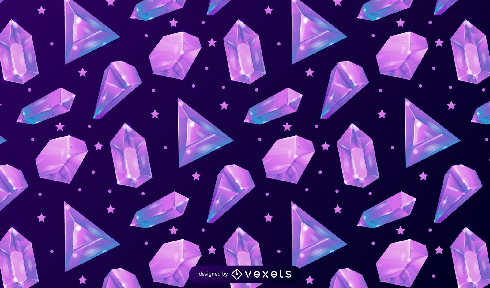 Crystal Pattern Design Vector Download