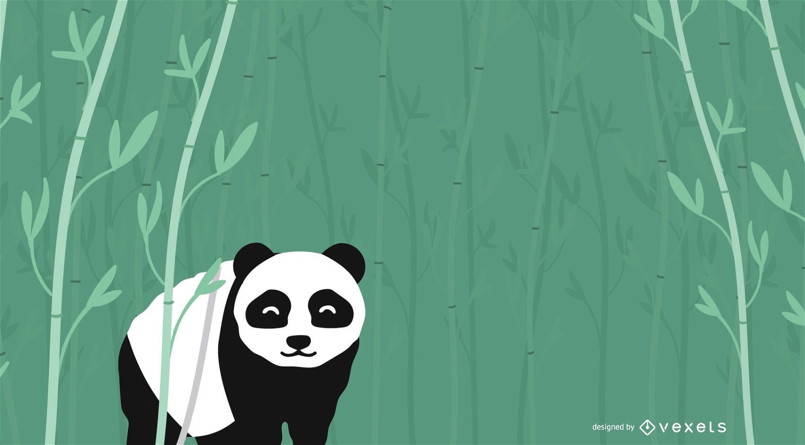 Floresta De Bambu Do Fundo Na Noite Ilustração do Vetor