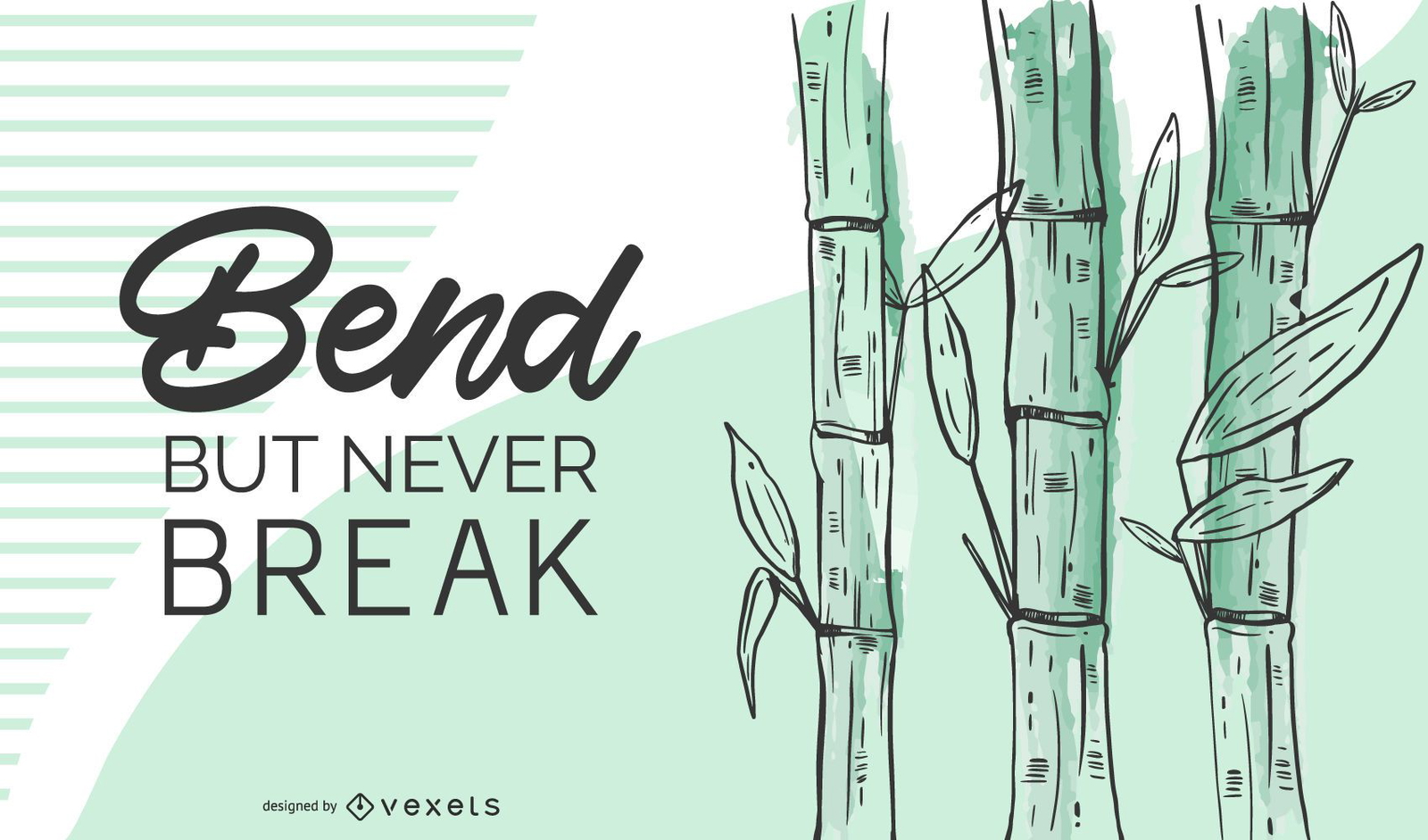 Bamboo Quote Illustration Vector Download