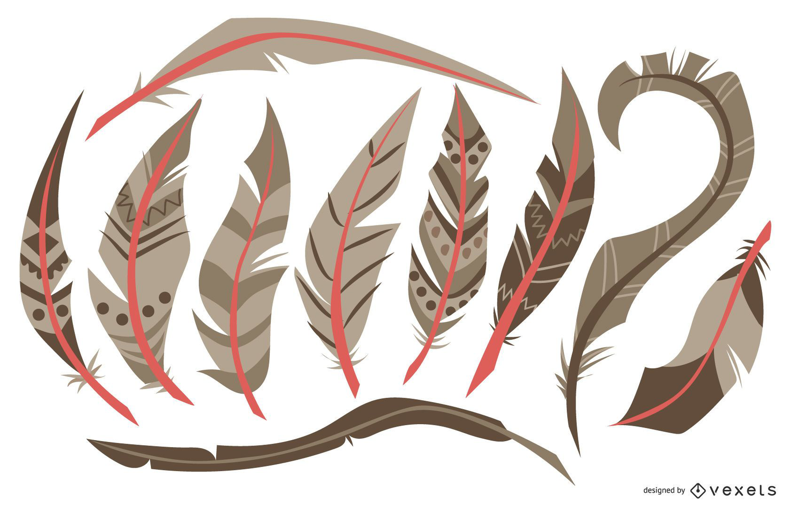 feather illustration vector free download