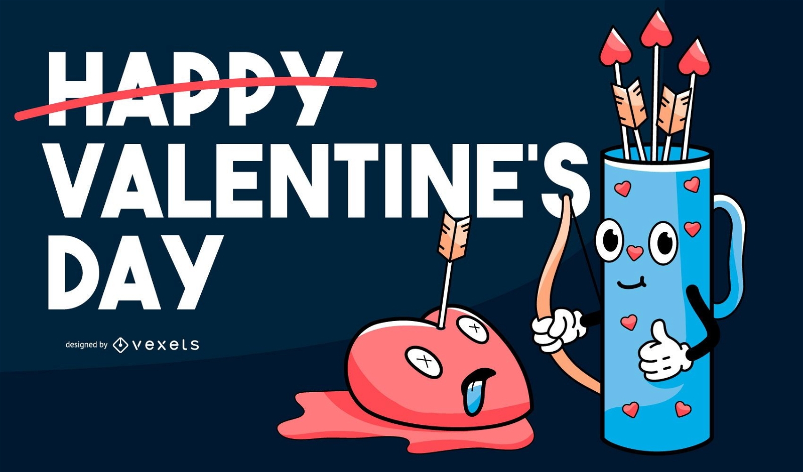 Anti Valentine's Day Illustration Vector Download