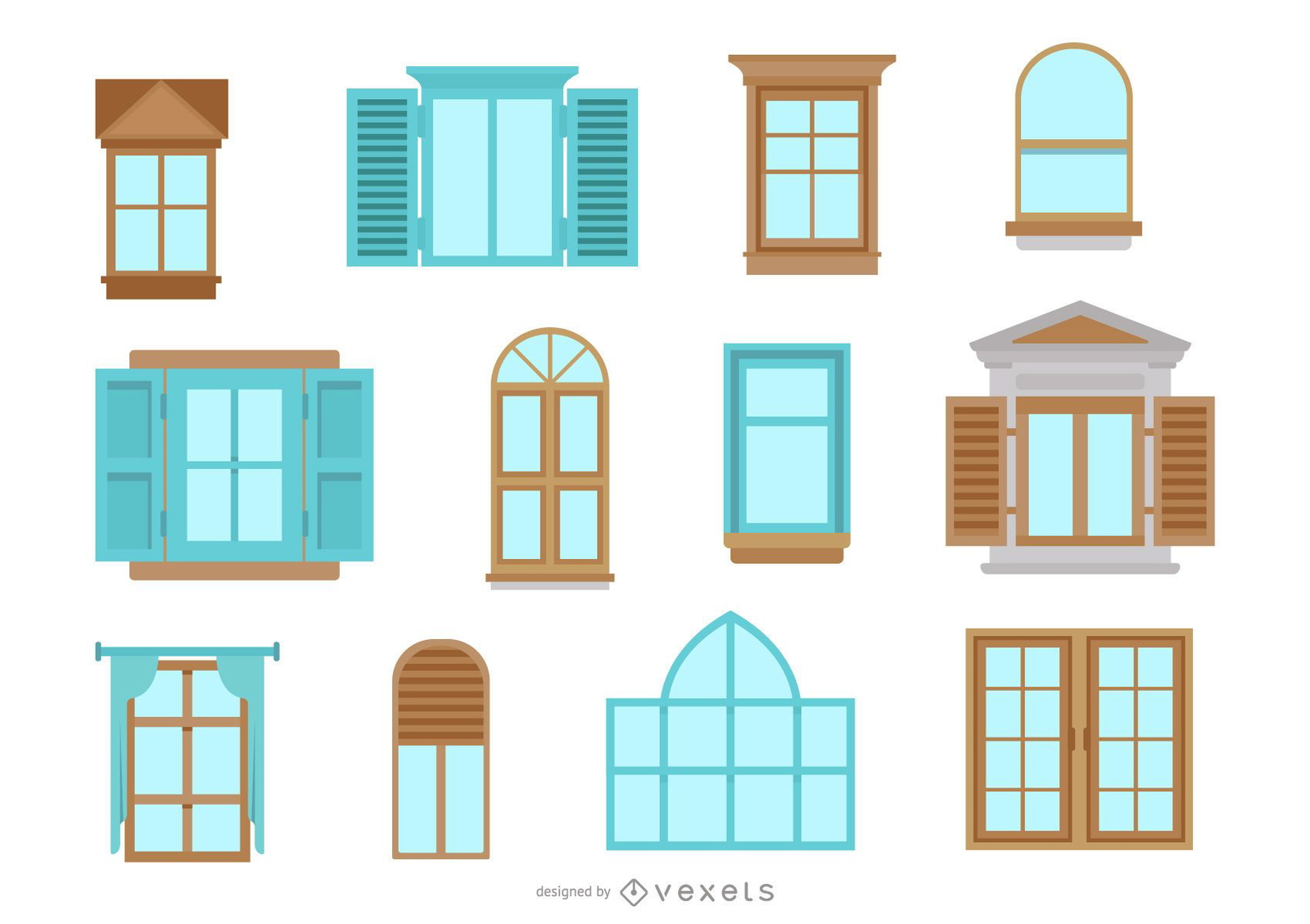 Windows Flat Design Pack Vector Download