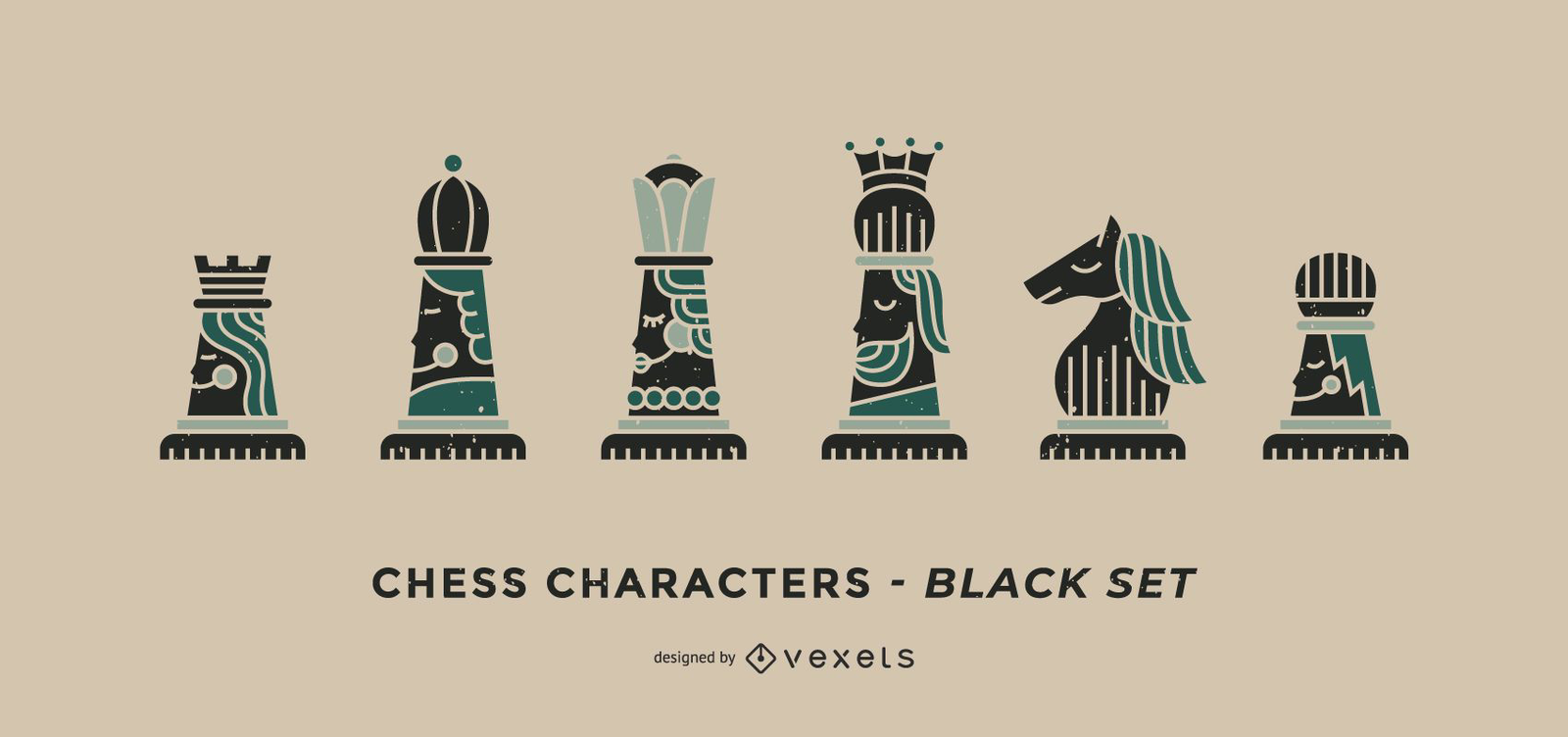 Premium Vector  Cartoon character playing chess game