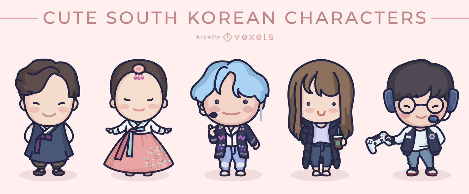 cute korean cartoon icons