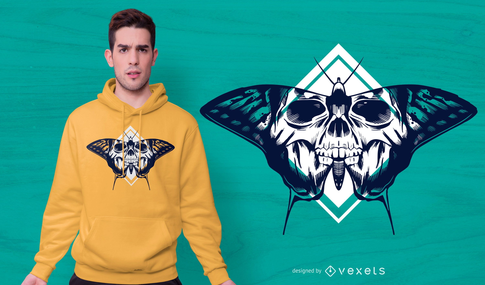 Butterfly skull outlet hoodie