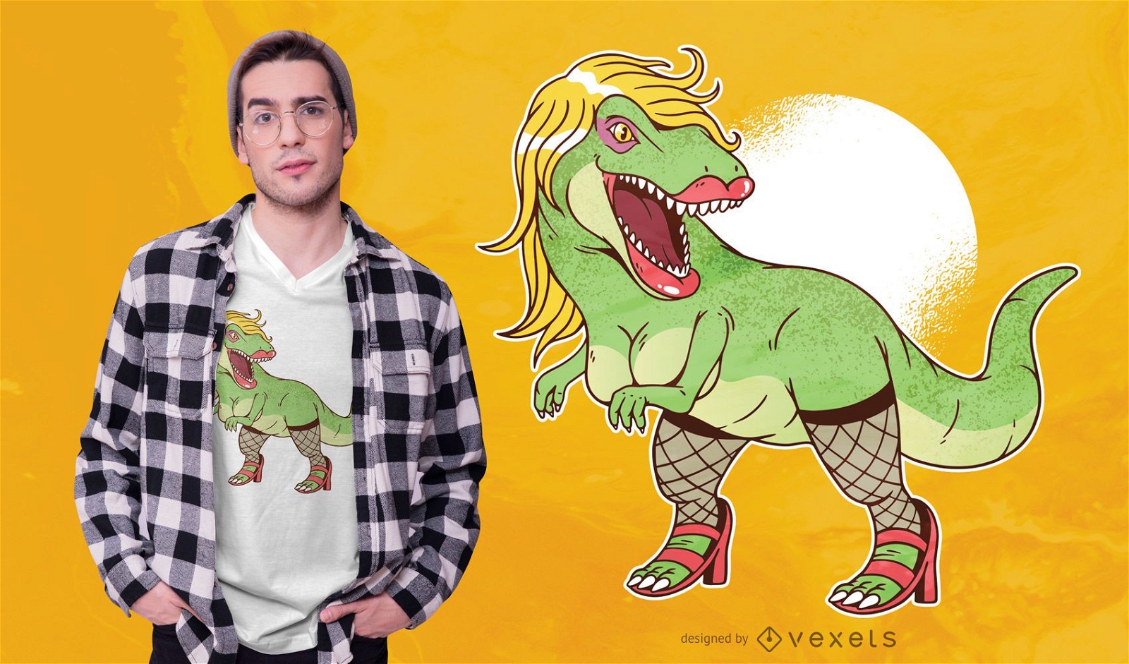 Baixar Vetor De Design De Camiseta De Desenho Animado Do Personagem T-rex