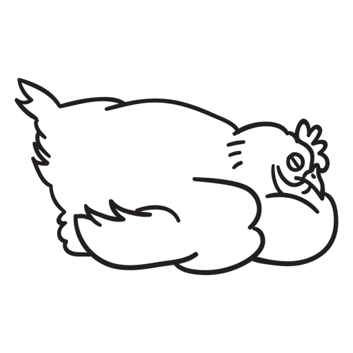 Sleeping Chicken Peaceful PNG & SVG Design For T-Shirts