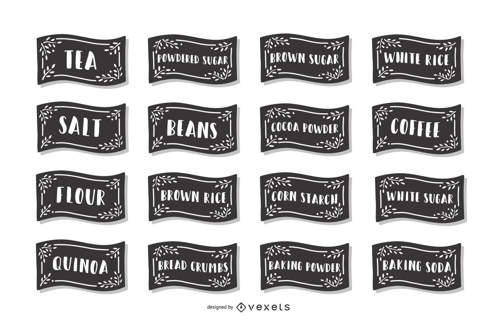 Pantry Food Label Set Vector Download pantry-food-label-set-vector-download