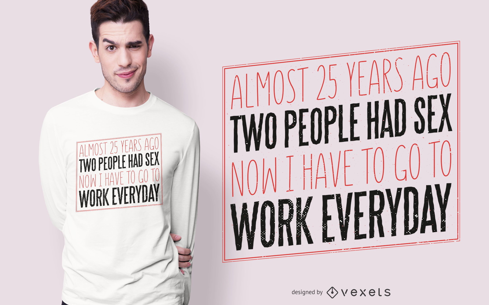 25th Birthday T-shirt Design Vector Download