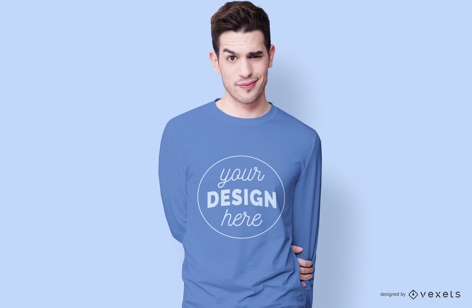 Smiling Boy Tshirt Mockup PSD Editable Template