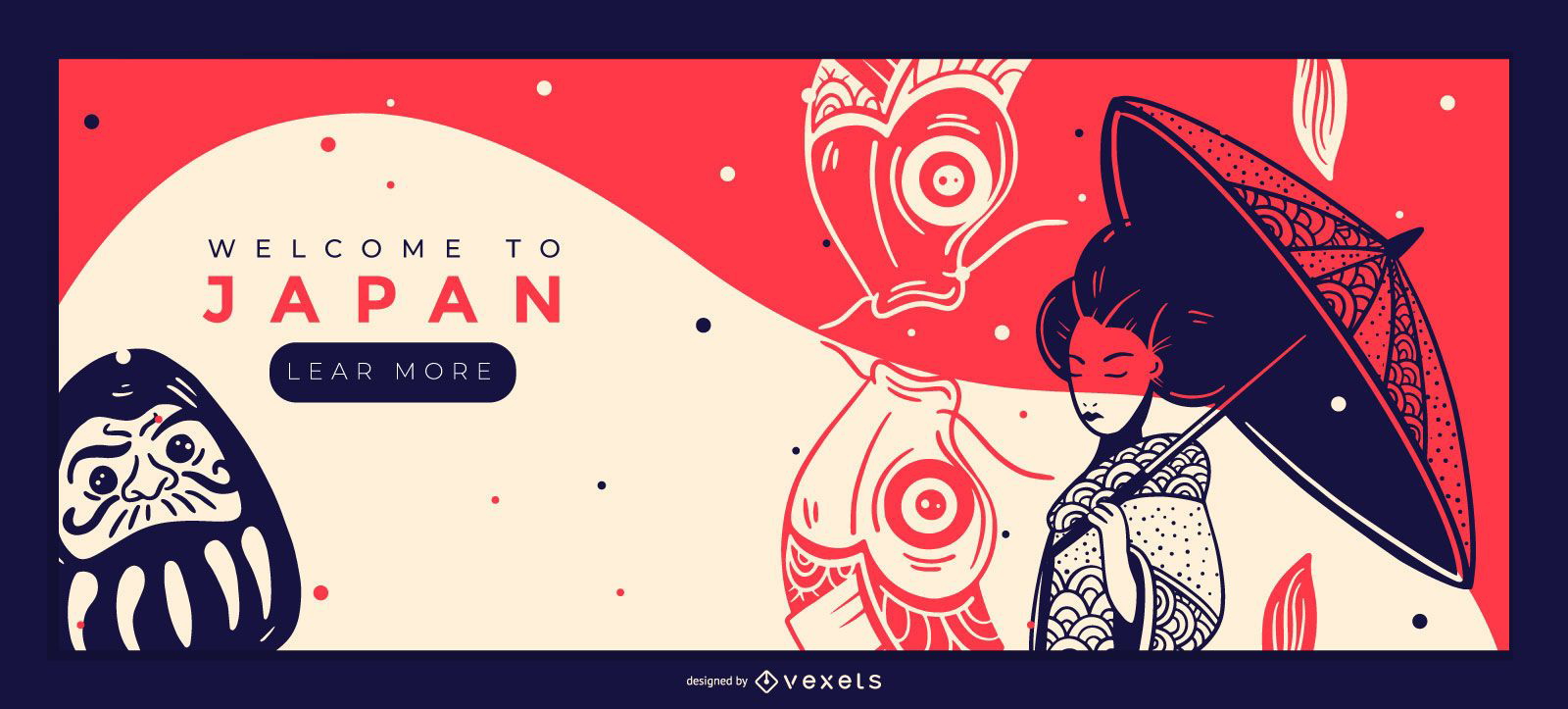 Welcome To Japan Slider Design Vector Download