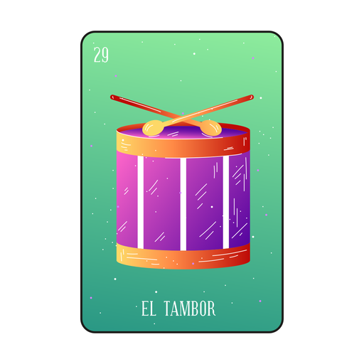 „Loteria Drums“ kortelė, skirta PNG \u0026 SVG dizainui„Loteria Drums“ kortelė, skirta PNG \u0026 SVG dizainui  