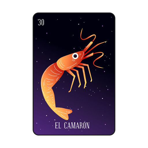 Loteria Shrimp Card PNG \u0026 SVG DesignLoteria Shrimp Card PNG \u0026 SVG Design  