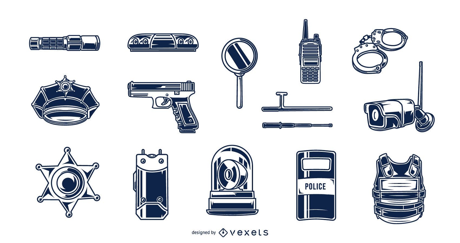 Polizei sirene-Vektoren und -Illustrationen zum kostenlosen Download