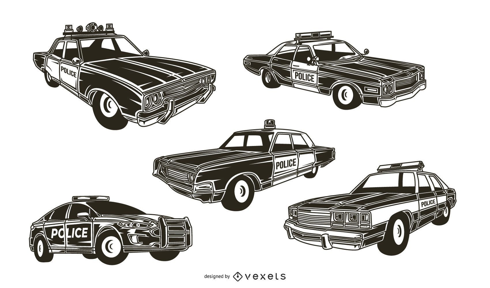 Police Car Vintage Us American Police Stock Vector (Royalty Free)  2011576853 | Shutterstock