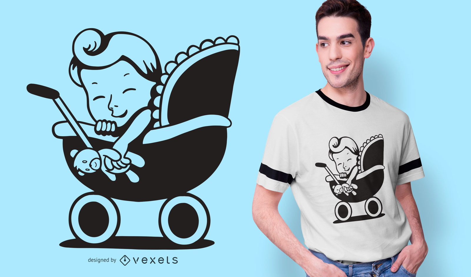 Cool Baby T shirt Design Vector Download