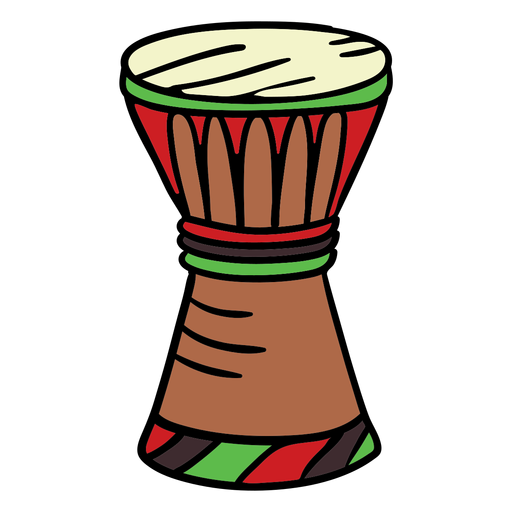 Kwanzaa Djembe చేతితో గీసిన రంగు PNGKwanzaa Djembe చేతితో గీసిన రంగు PNG  