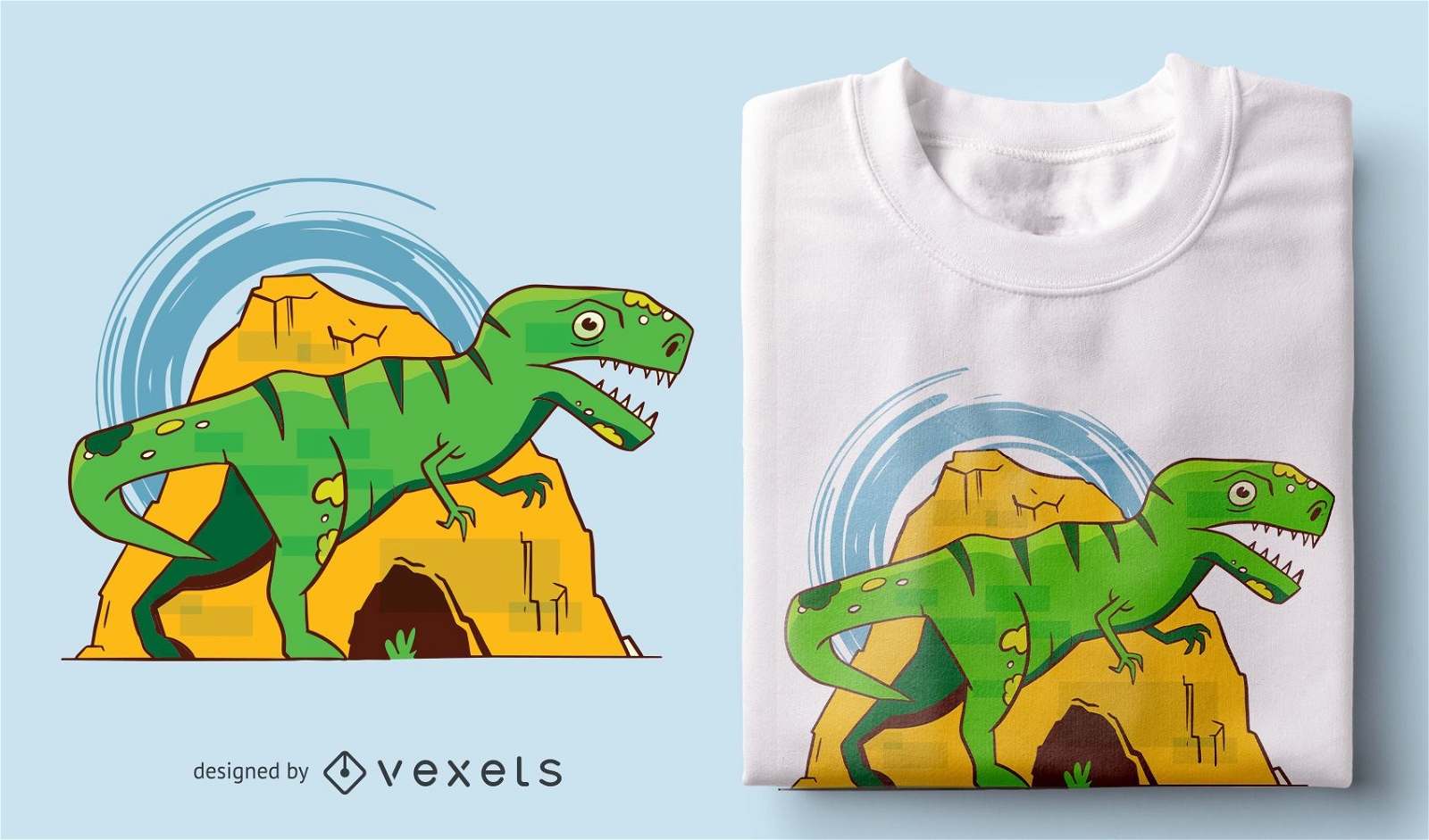 Baixar Vetor De Design De Camiseta T-rex De Desenho Animado
