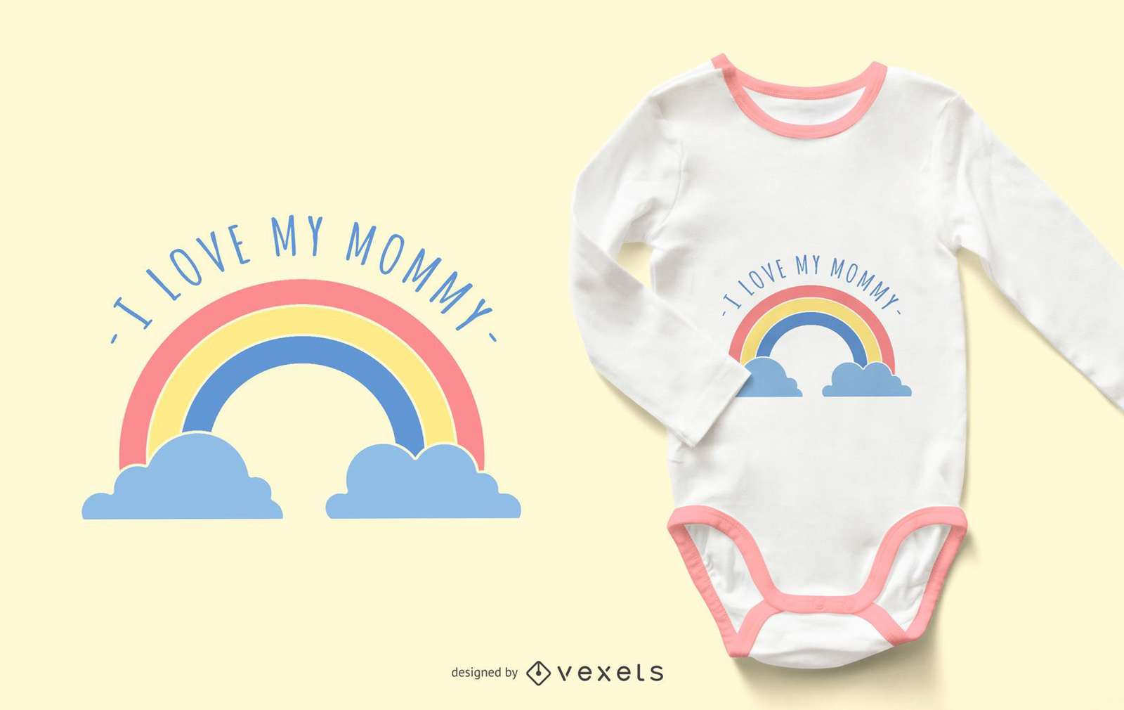 Love My Mommy Baby Clothing Design Vector Download