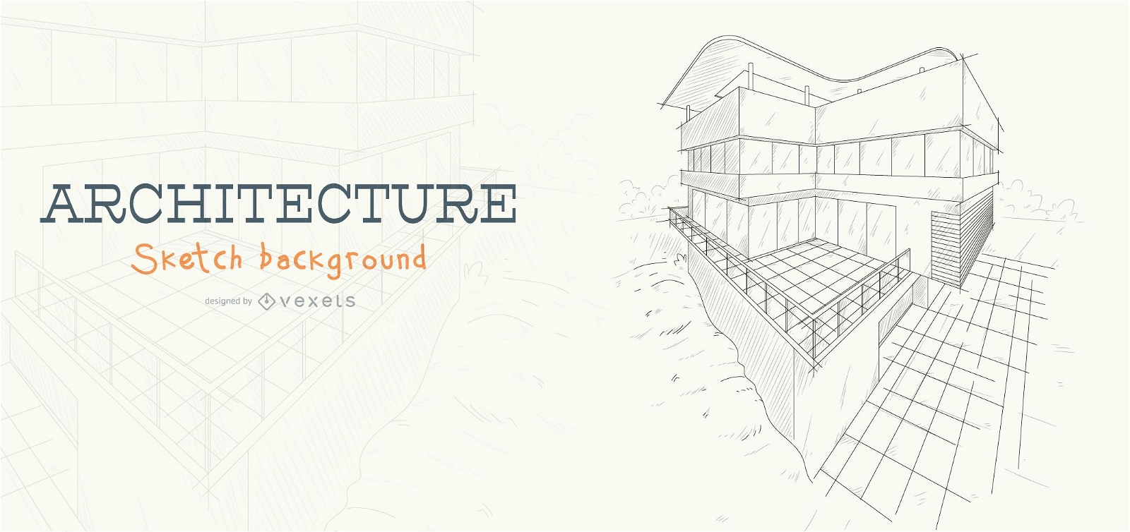 Premium Vector | Simple design concept building sketch