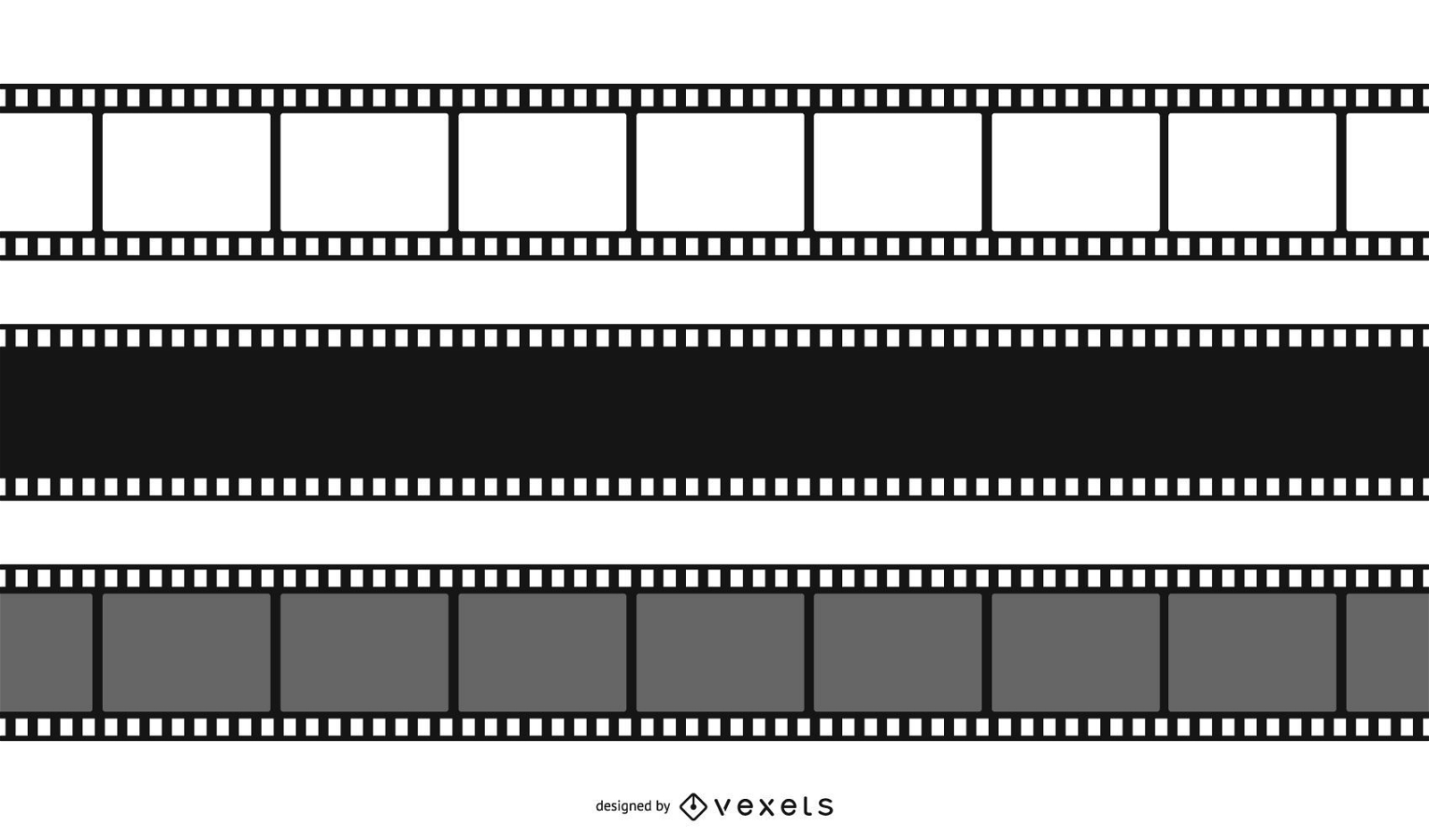 Film Negative Design Set Vector Download