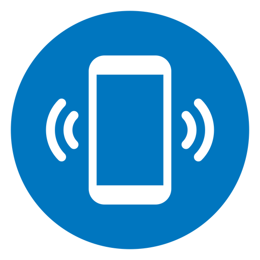 Diseño PNG Y SVG De Teléfono Celular Sonando Icono Azul Para Camisetas