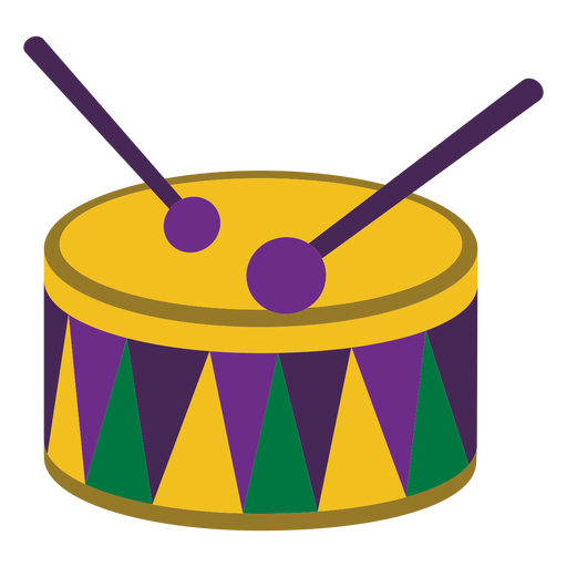 Mardigras Drum Flat PNG \u0026 SVG dizajnMardigras Drum Flat PNG \u0026 SVG dizajn  