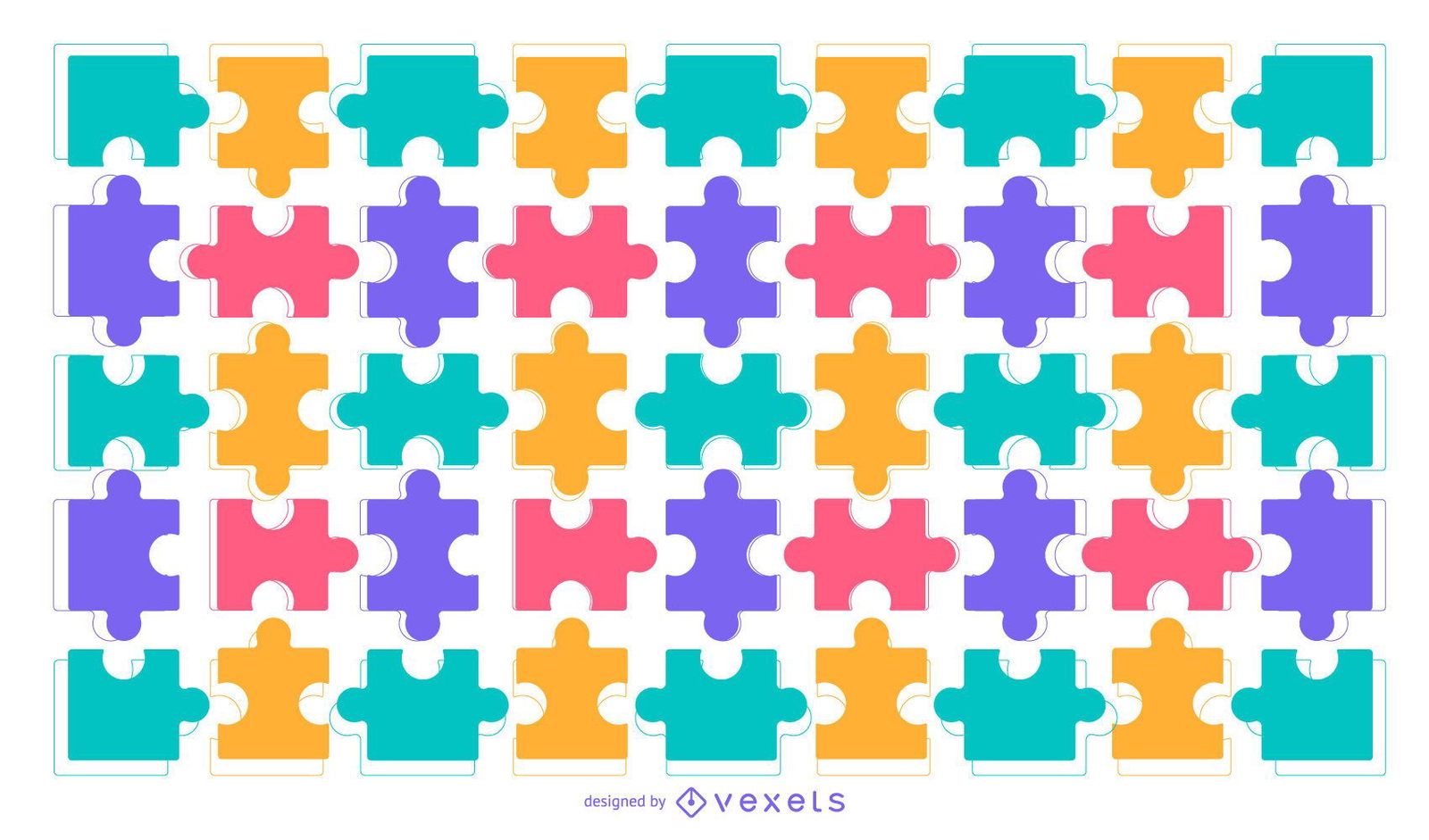 Colorful Puzzle Background Vector Download, 48% OFF