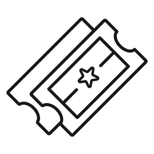 Movie Tickets Stroke PNG & SVG Design For T-Shirts