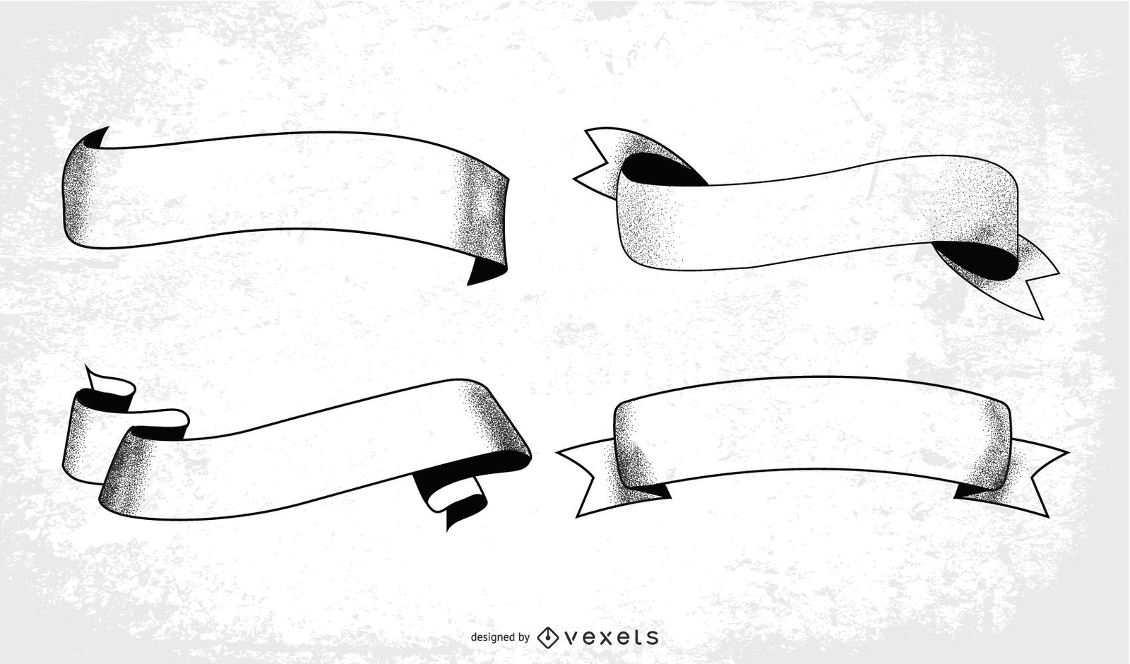Grunge Ribbons vector