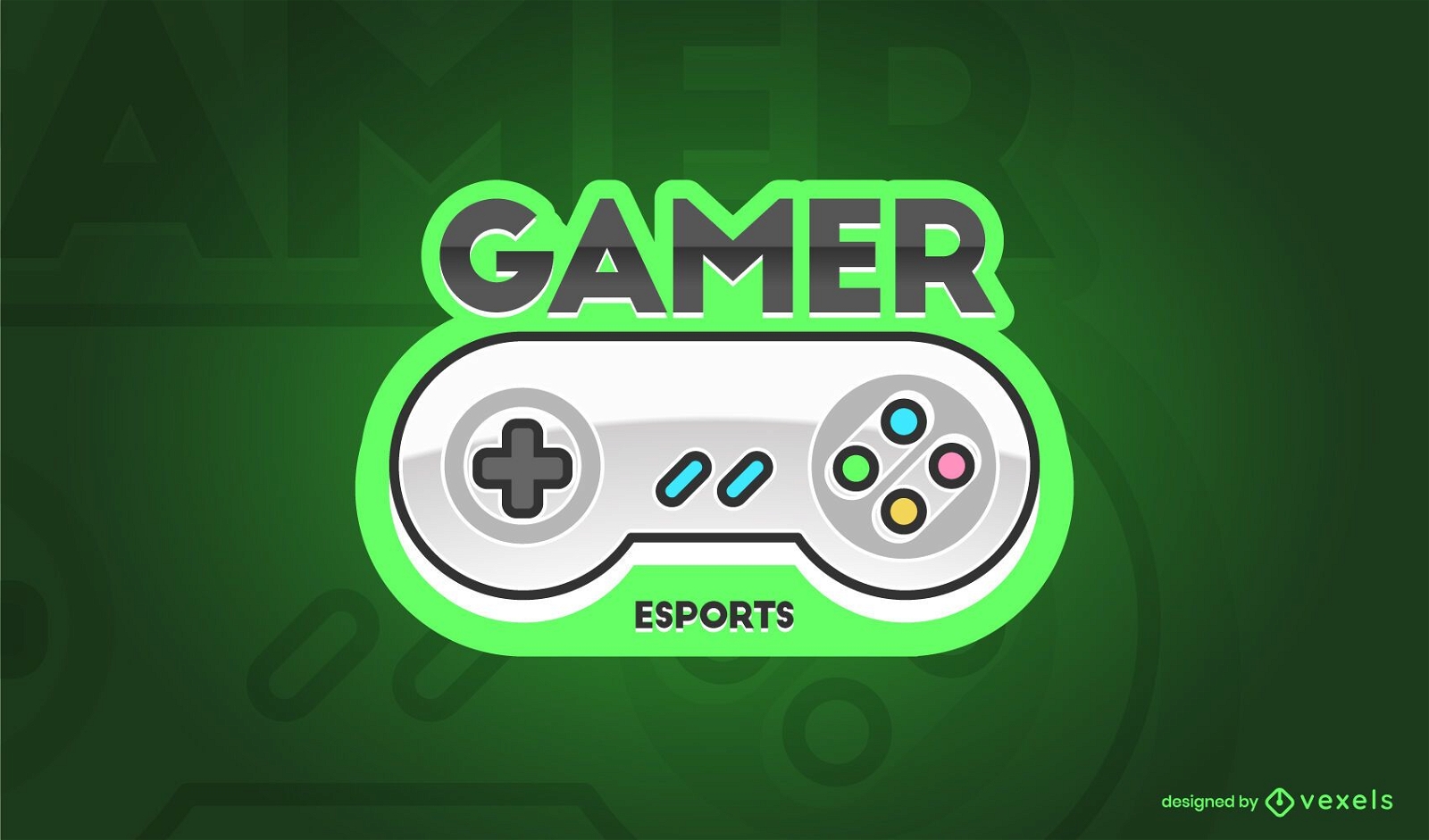 Game controller logo with geometric design on Craiyon