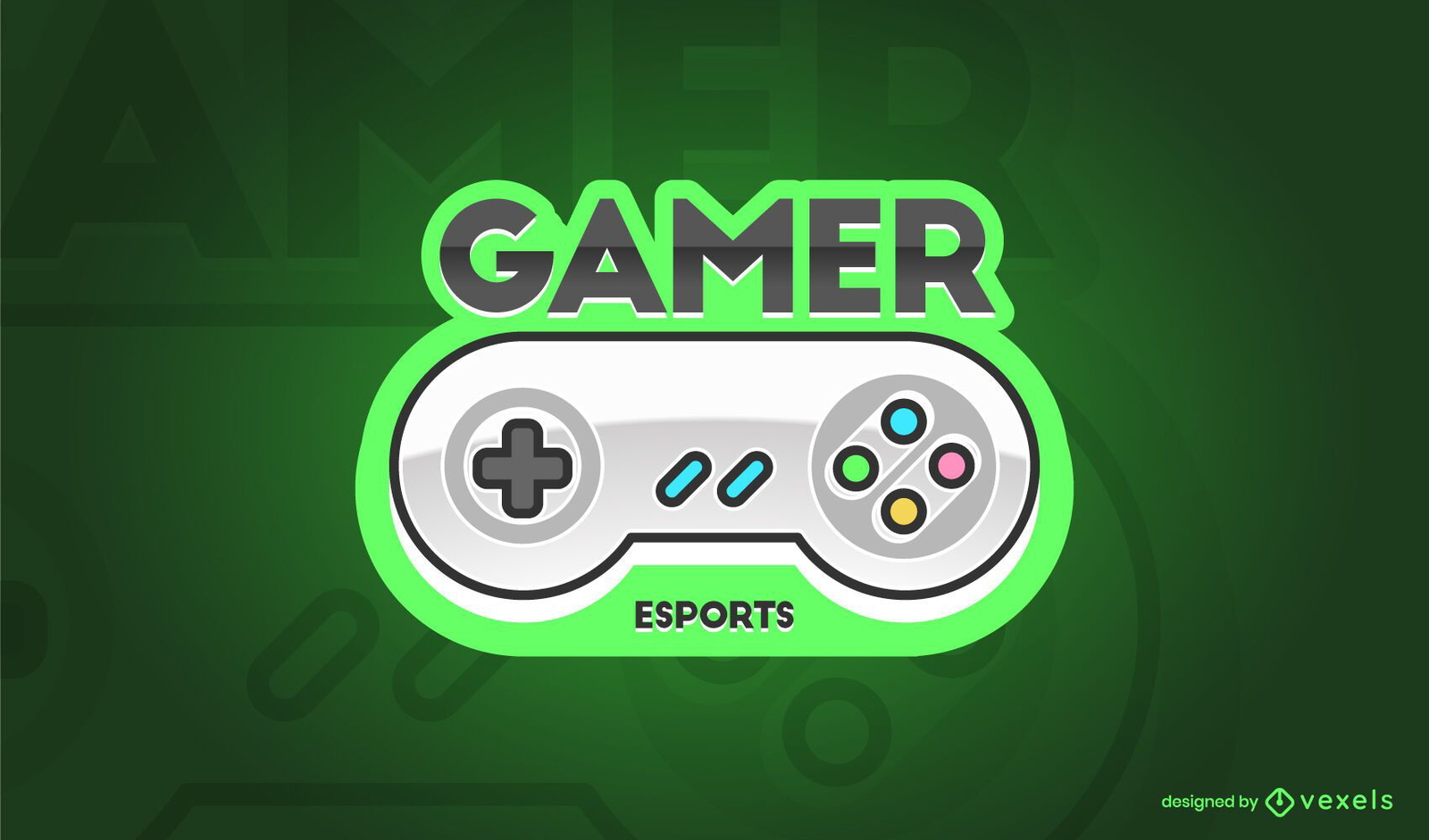 Game controller logo with geometric design on Craiyon