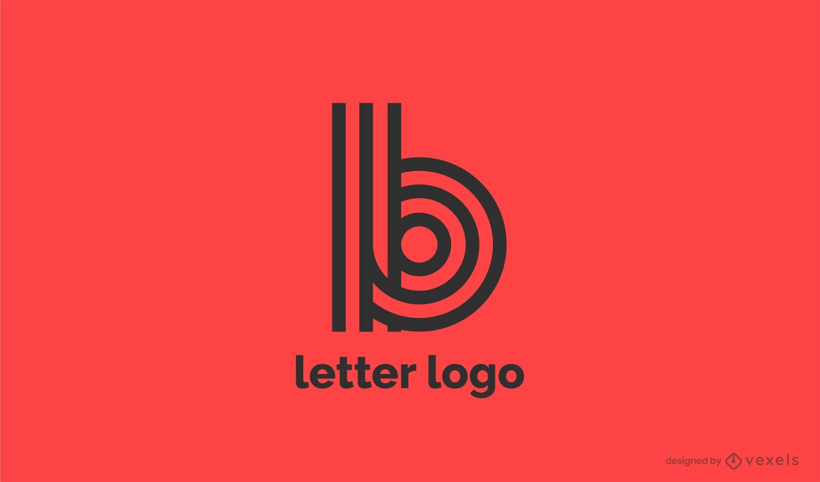 letter b logo red