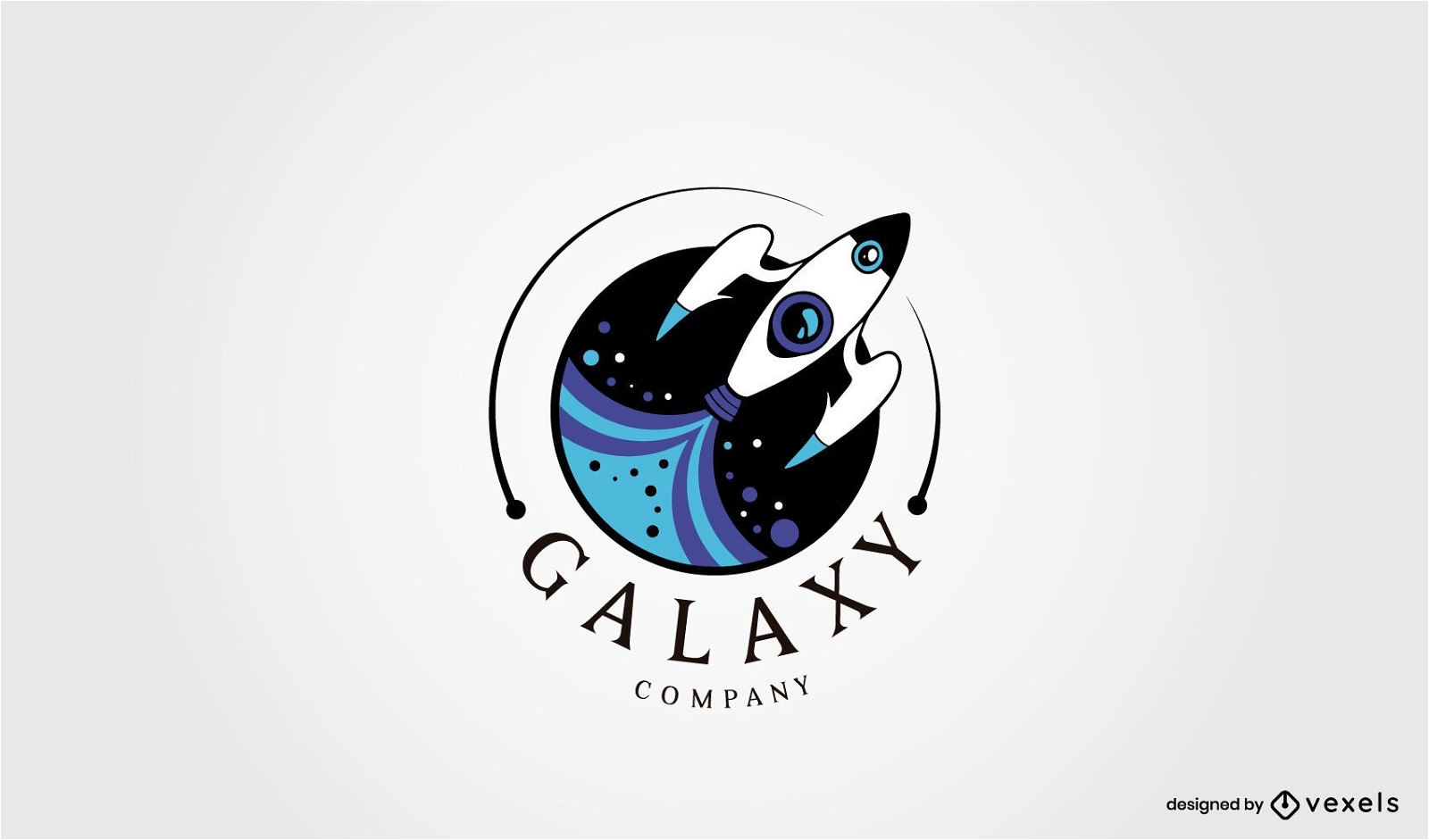 Galaxy Logo Design By Michael Rayback Design | TheHungryJPEG