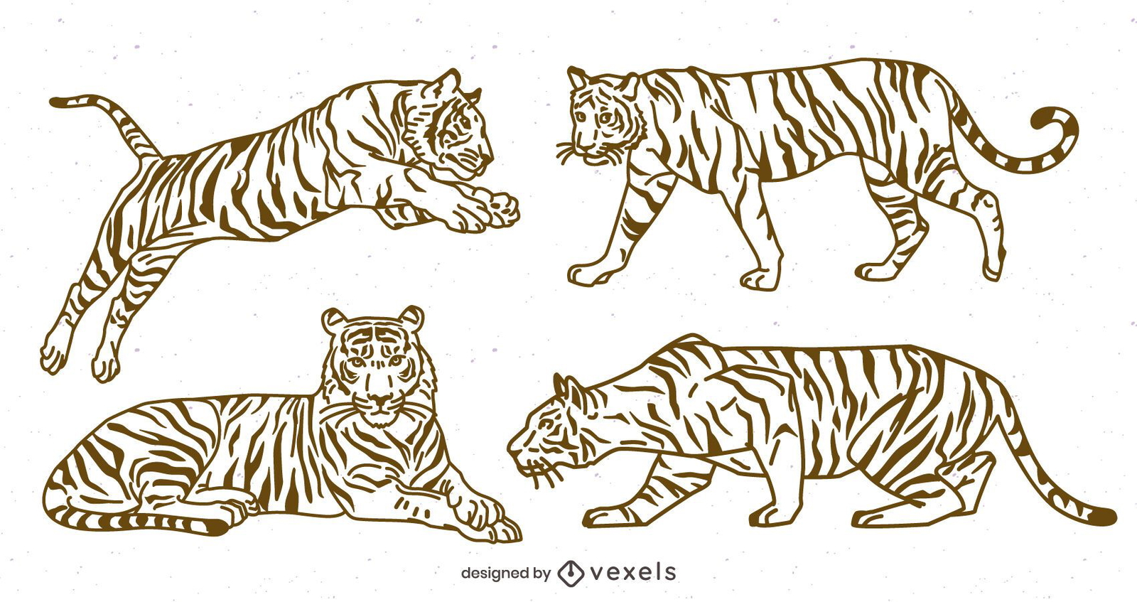 Tiger Stripes Clipart in Illustrator, SVG, JPG, EPS, PNG - Download