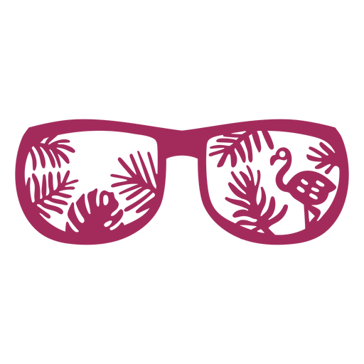 Diseno PNG Y SVG De Gafas De Sol Diseno Tropical Flamingo Plano Para Camisetas