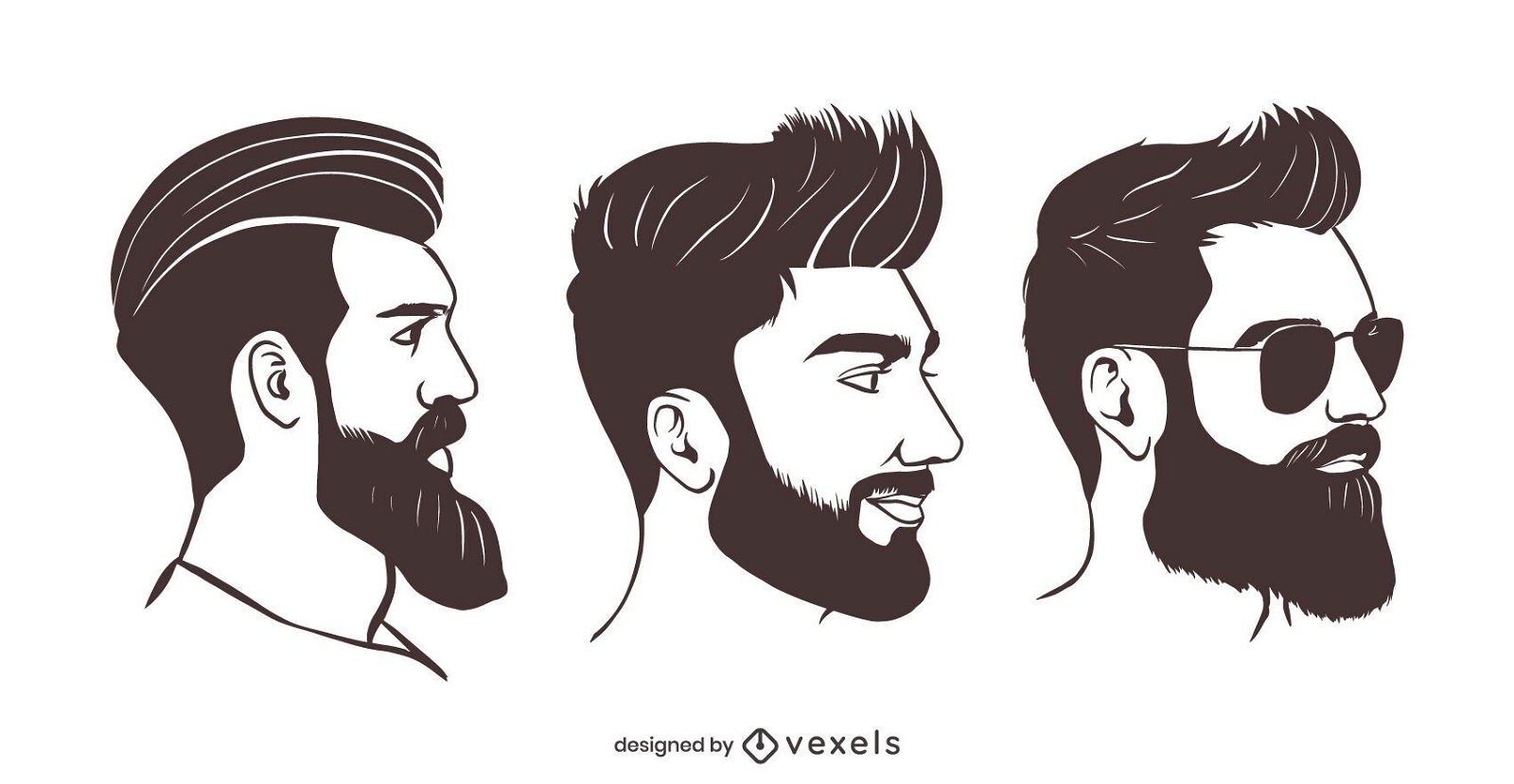 hipster beard drawing