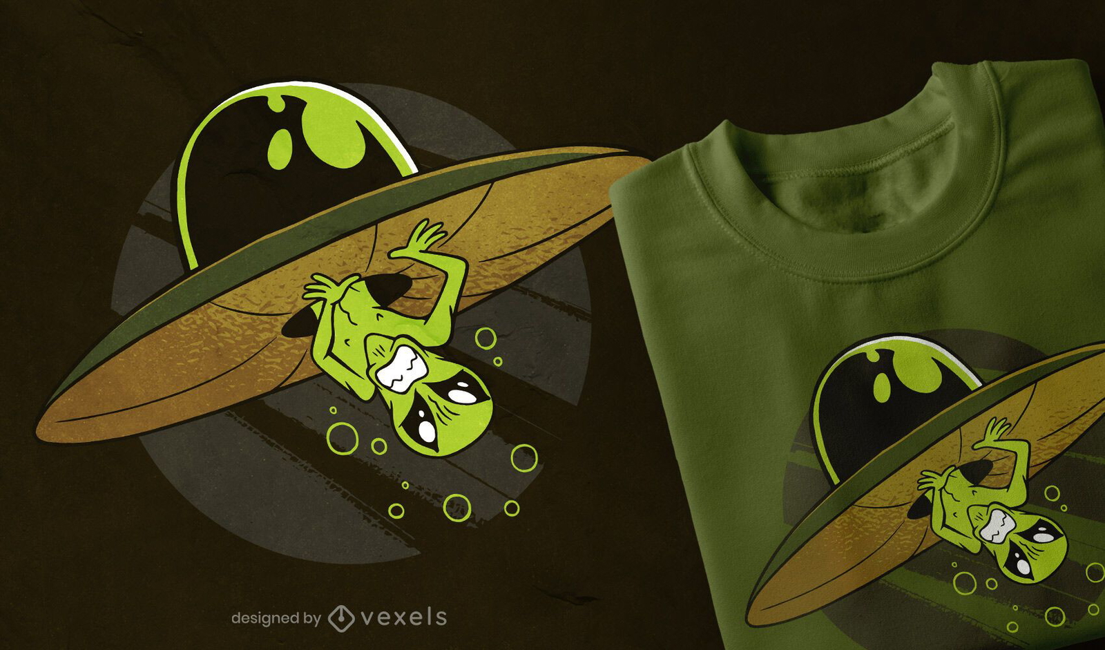 Modelo Imagem de desenho animado Alienígena Camiseta on-line