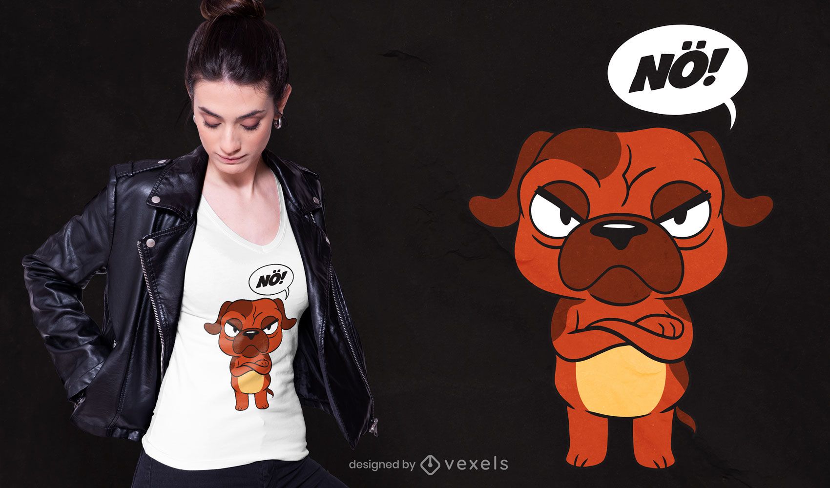 Angry Dog T-shirt Design Vector Download Angry Dog T-shirt Design Vector Download