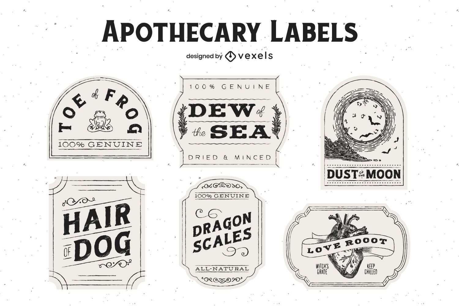 Clear Apothecary Sticker